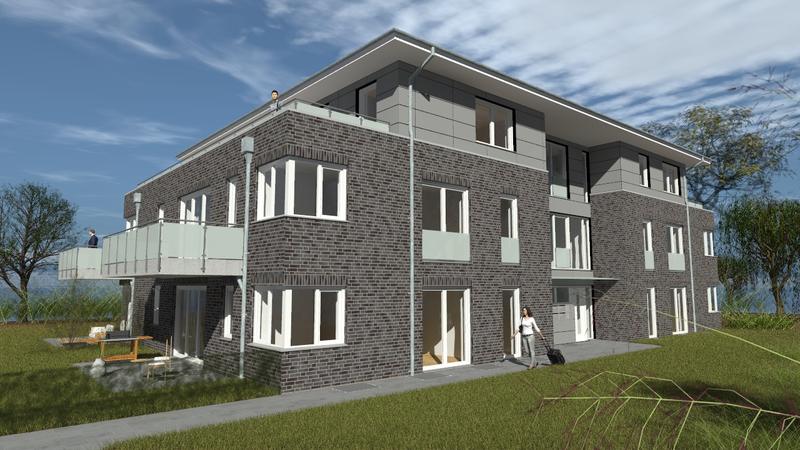 Fertiggestelltes Wohnhaus mit Anbau